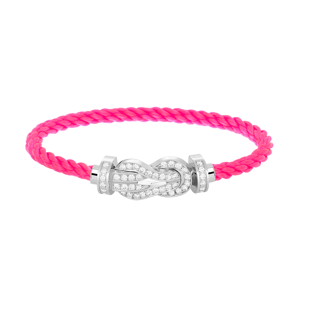 [Royal Top]CHANCE LARGE 8 FIGURE BUCKLE FULL DIAMOND BRACELET SILVER