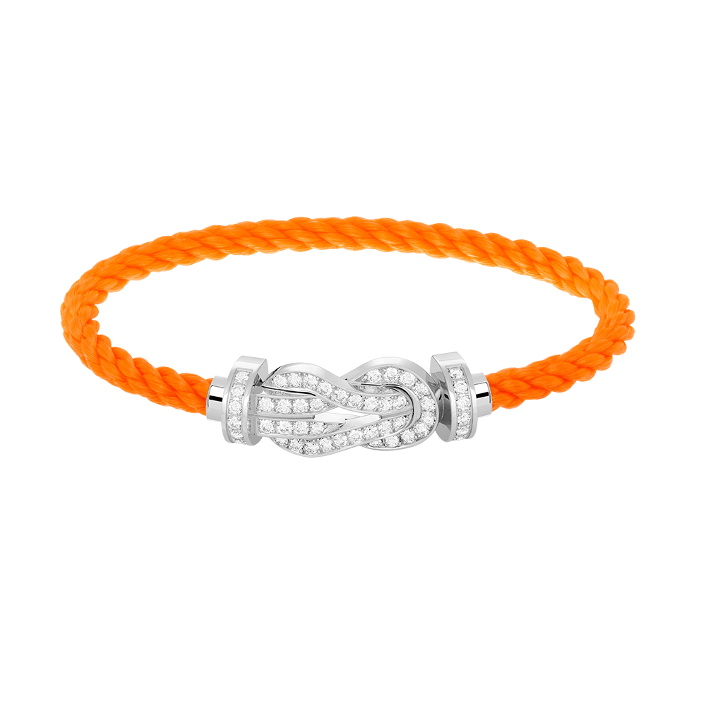 [Royal Top]CHANCE LARGE 8 FIGURE BUCKLE FULL DIAMOND BRACELET SILVER