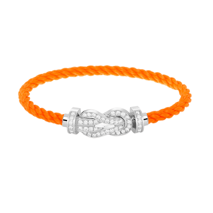 [Royal Top]CHANCE LARGE 8 FIGURE BUCKLE FULL DIAMOND BRACELET SILVER