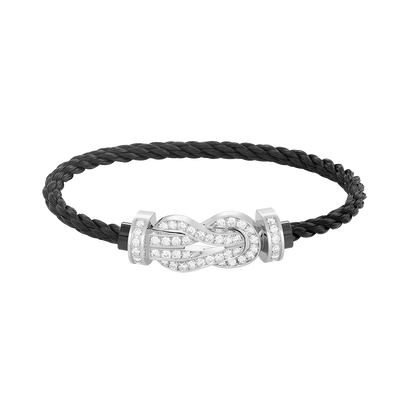 [Royal Top]CHANCE LARGE 8 FIGURE BUCKLE FULL DIAMOND BRACELET SILVER