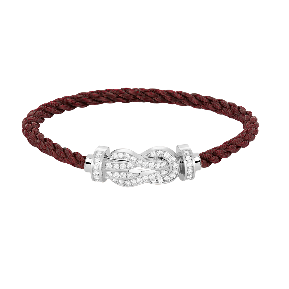 [Royal Top]CHANCE LARGE 8 FIGURE BUCKLE FULL DIAMOND BRACELET SILVER