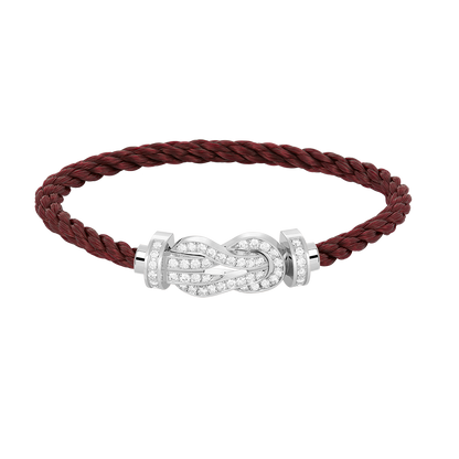 [Royal Top]CHANCE LARGE 8 FIGURE BUCKLE FULL DIAMOND BRACELET SILVER