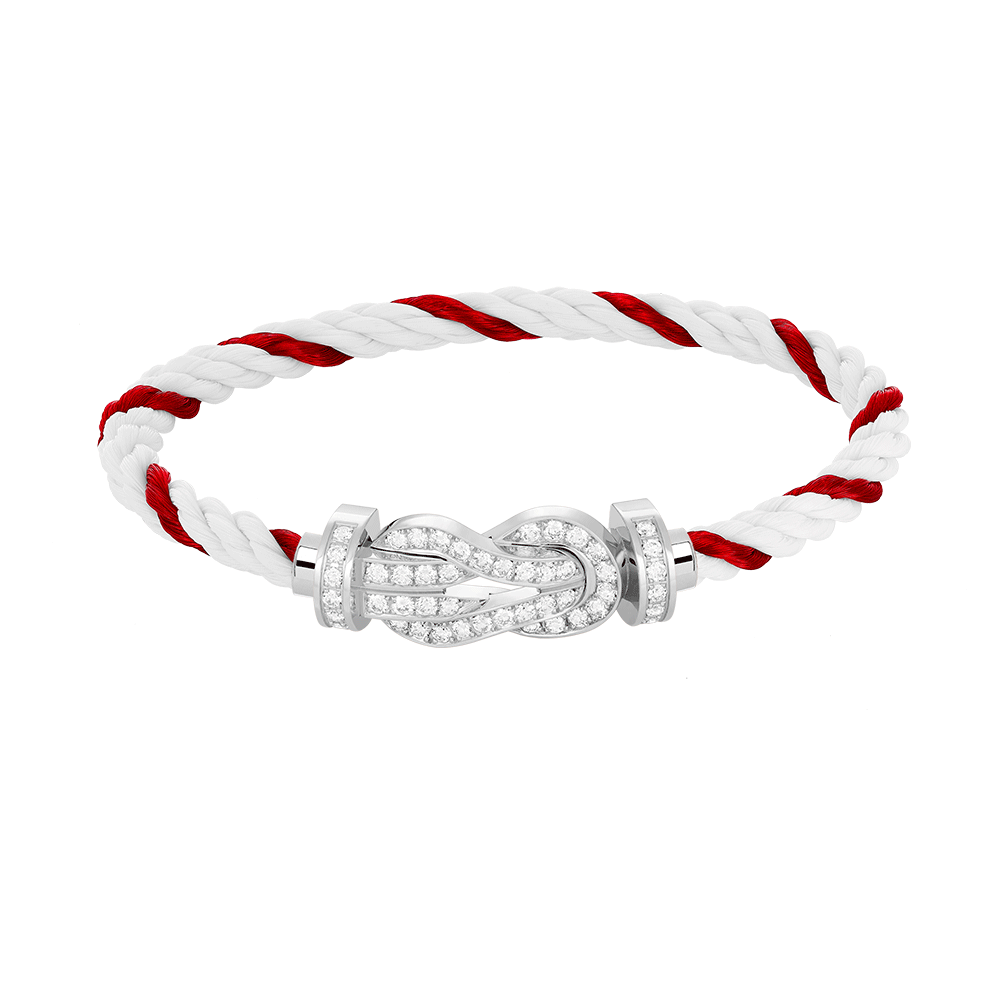 [Royal Top]CHANCE LARGE 8 FIGURE BUCKLE FULL DIAMOND BRACELET SILVER