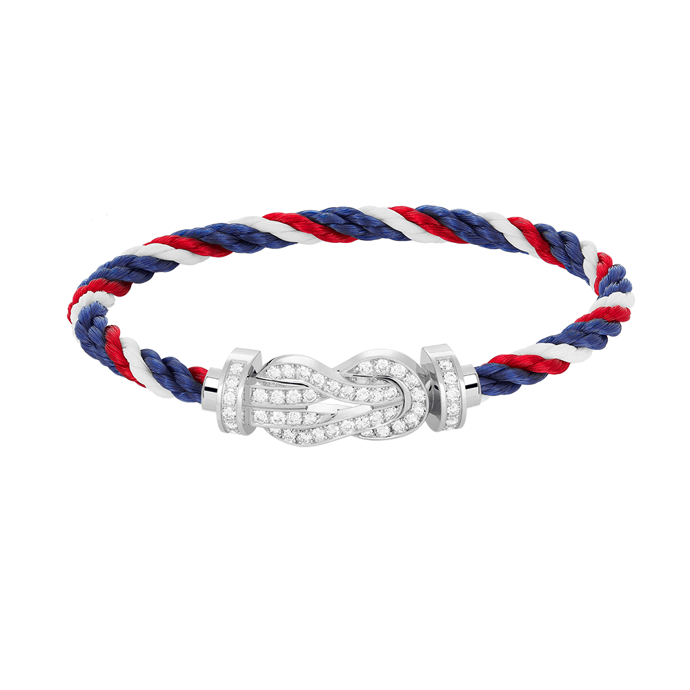[Royal Top]CHANCE LARGE 8 FIGURE BUCKLE FULL DIAMOND BRACELET SILVER