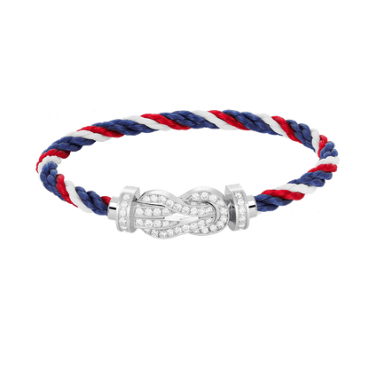 [Royal Top]CHANCE LARGE 8 FIGURE BUCKLE FULL DIAMOND BRACELET SILVER