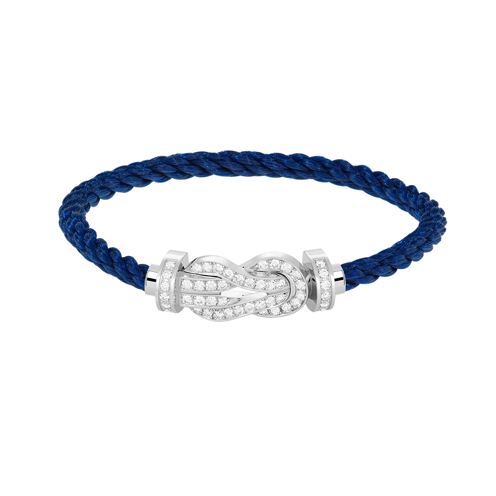[Royal Top]CHANCE LARGE 8 FIGURE BUCKLE FULL DIAMOND BRACELET SILVER