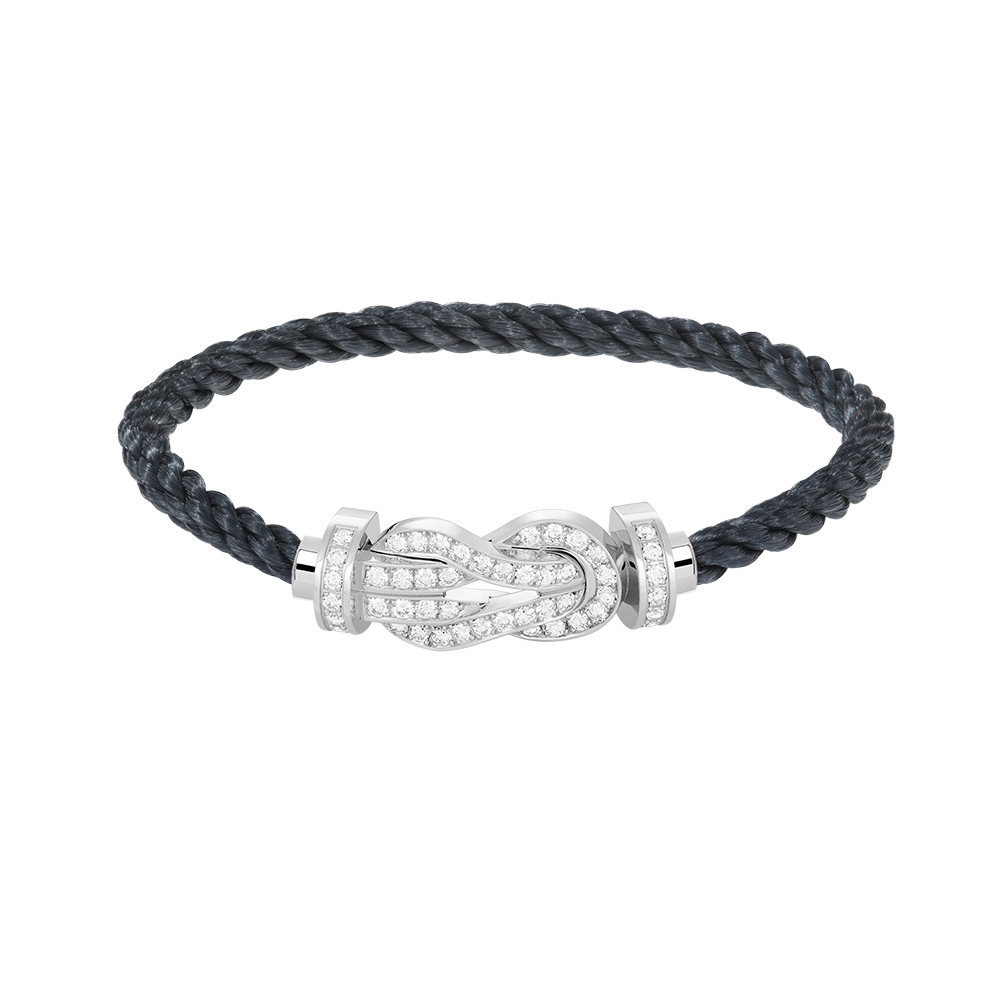 [Royal Top]CHANCE LARGE 8 FIGURE BUCKLE FULL DIAMOND BRACELET SILVER