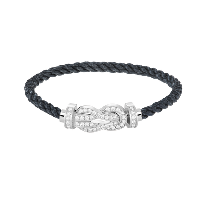 [Royal Top]CHANCE LARGE 8 FIGURE BUCKLE FULL DIAMOND BRACELET SILVER