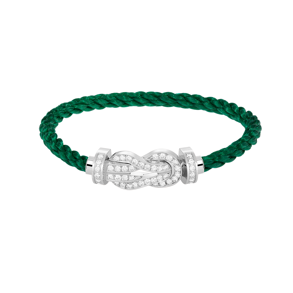 [Royal Top]CHANCE LARGE 8 FIGURE BUCKLE FULL DIAMOND BRACELET SILVER