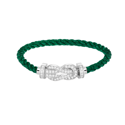 [Royal Top]CHANCE LARGE 8 FIGURE BUCKLE FULL DIAMOND BRACELET SILVER
