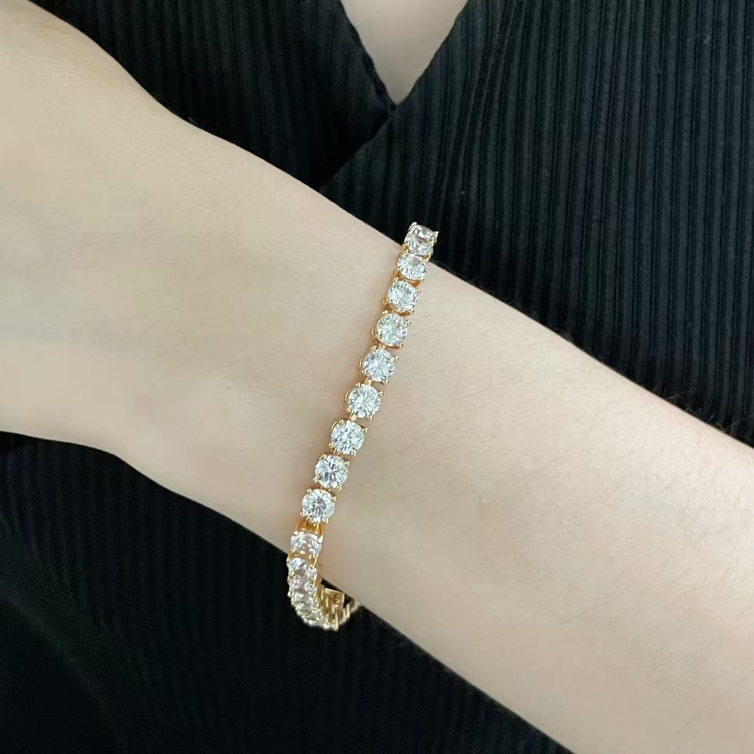 [Royal Top jewelrys]TENNIS BRACELET WITH FULL DIAMOND SETTING
