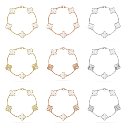 [Royal Top]CLOVER WHITE PEARL MOP 5 MOTIF BRACELET COLLECTION