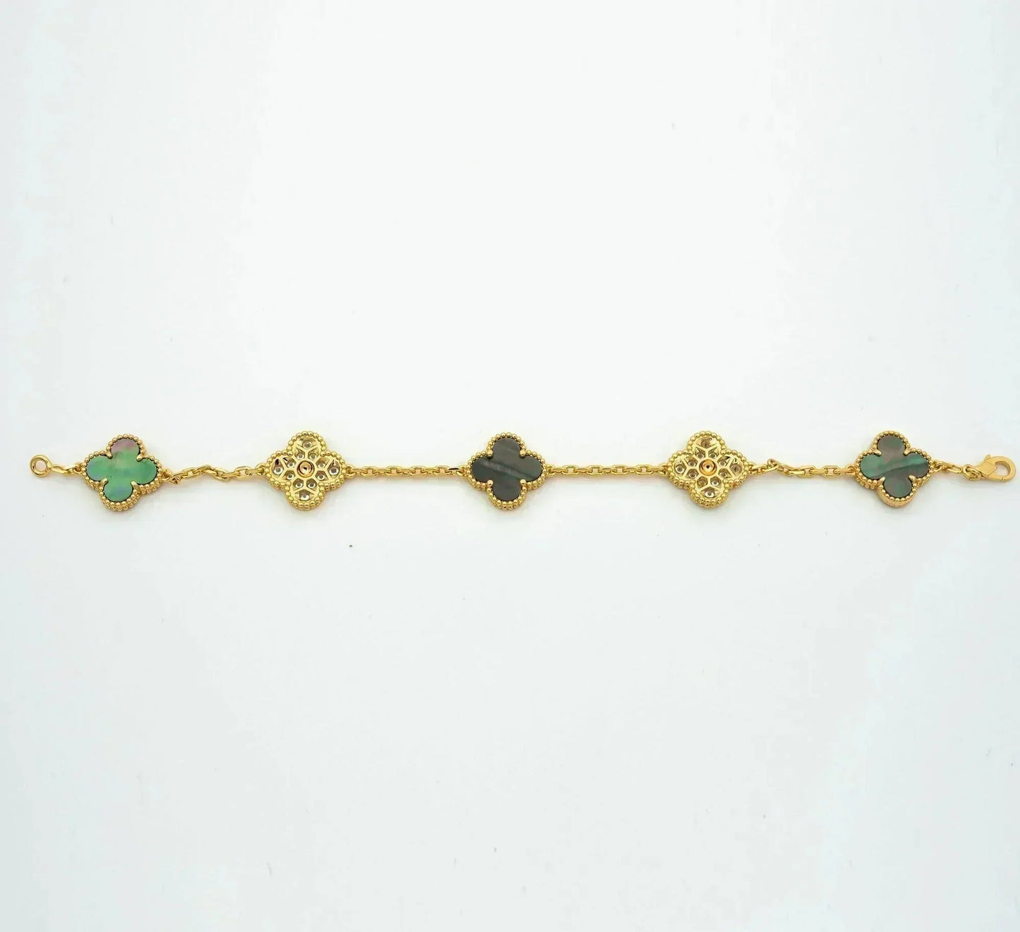 [Royal Top] CLOVER 5 MOTIF GRAY MOP BRACELET COLLECTION