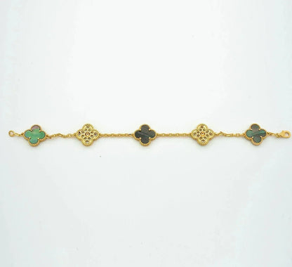 [Royal Top] CLOVER 5 MOTIF GRAY MOP BRACELET COLLECTION
