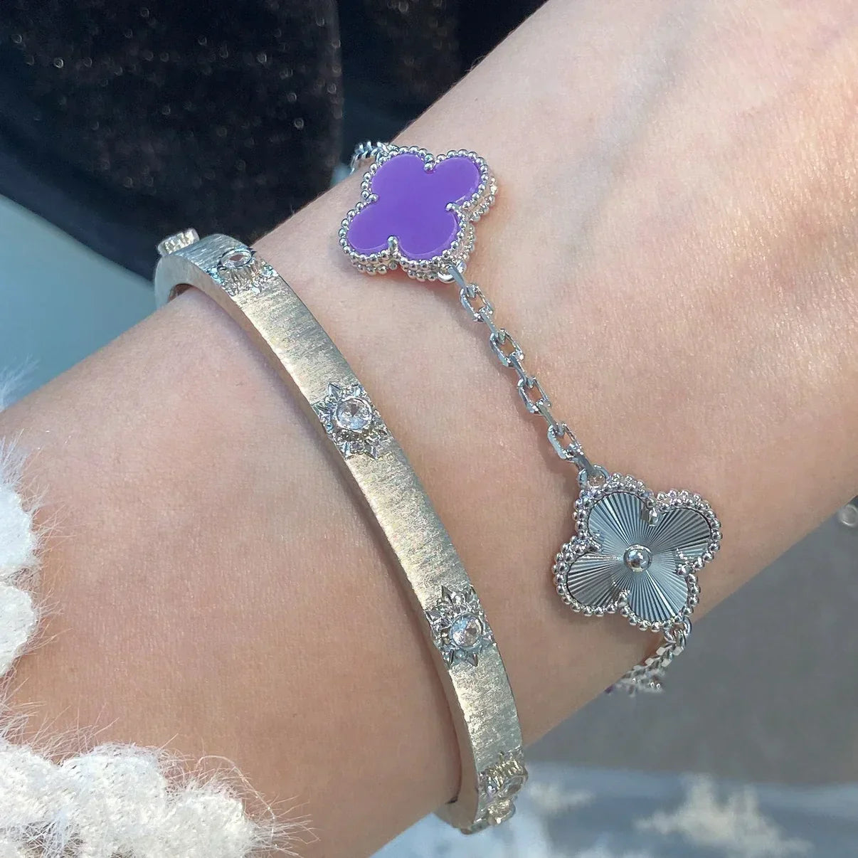 [Royal Top] CLOVER 5 MOTIF VIOLET BRACELET COLLECTION