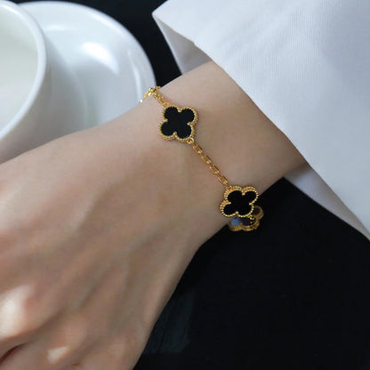 [Royal Top] CLOVER 5 MOTIF ONYXS BRACELET COLLECTION