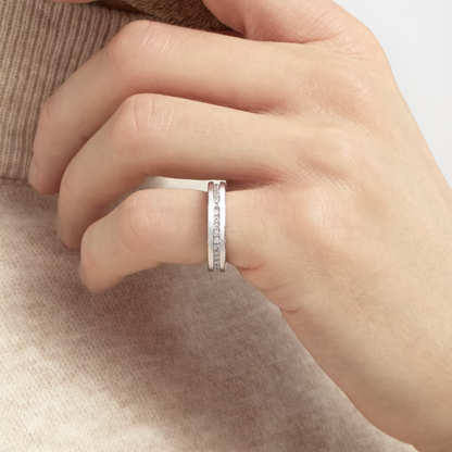 [Royal Top]ZERO 1 ONE-BAND PAVED DIAMONDS ON THE SPIRAL RING