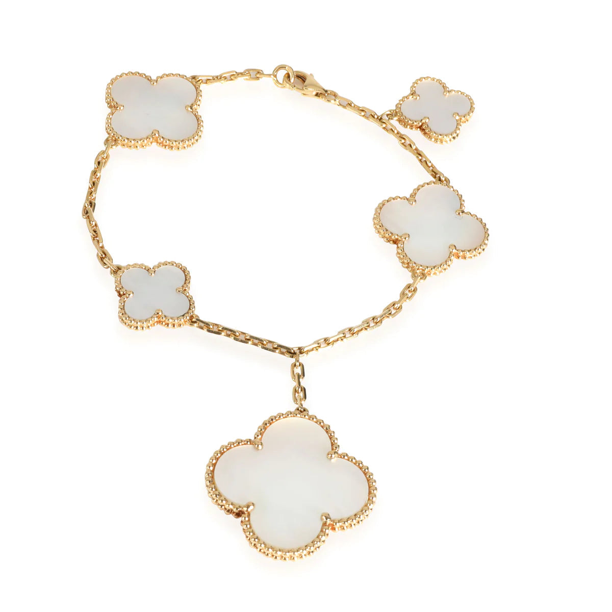[Royal Top]MAGIC CLOVER MOP GOLD BRACELET 5 MOTIFS