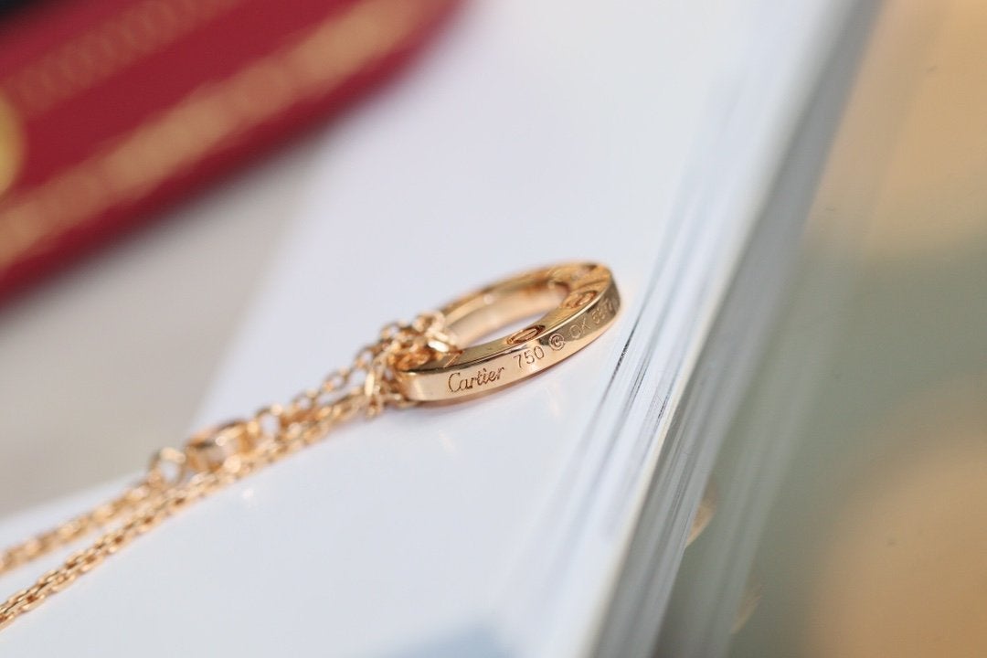 [Royal Top]LOVE NECKLACE ADJUSTABLE ROSE GOLD 2 DIAMOND