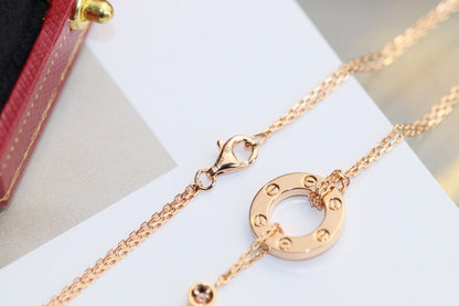 [Royal Top]LOVE NECKLACE ADJUSTABLE ROSE GOLD 2 DIAMOND