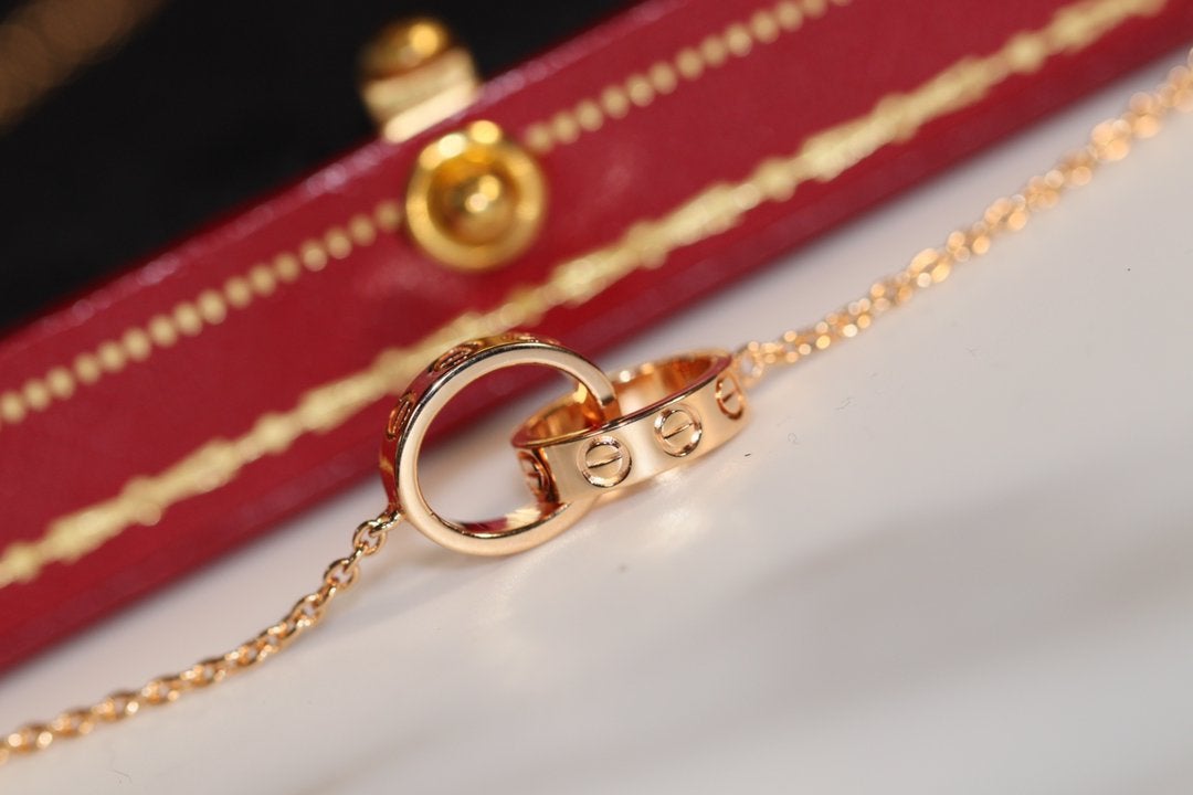[Royal Top]LOVE NECKLACE PINK GOLD AND SILVER