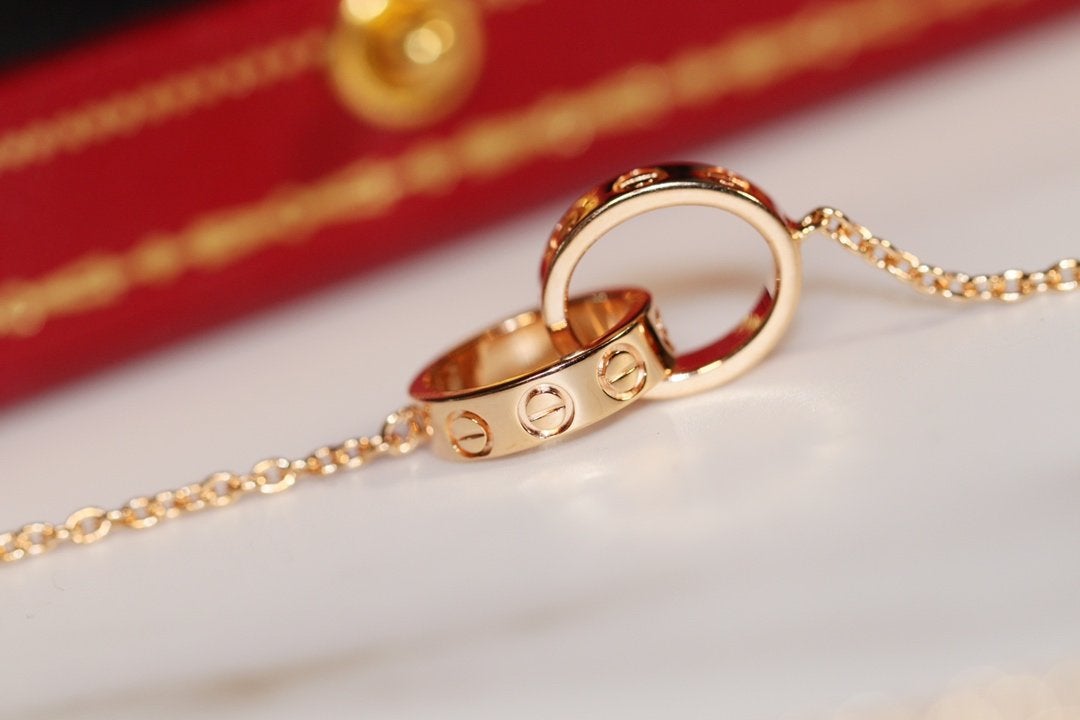[Royal Top]LOVE NECKLACE PINK GOLD AND SILVER