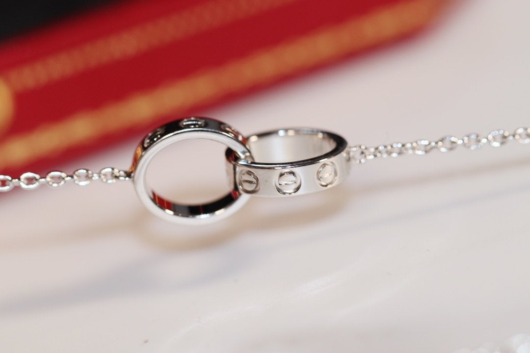 [Royal Top]LOVE NECKLACE PINK GOLD AND SILVER
