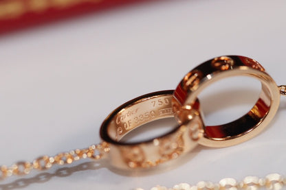 [Royal Top]LOVE NECKLACE PINK GOLD AND SILVER