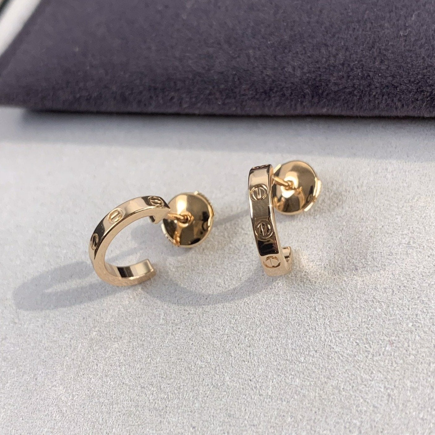 [Royal Top]LOVE EARRINGS 2.65MM PINK GOLD