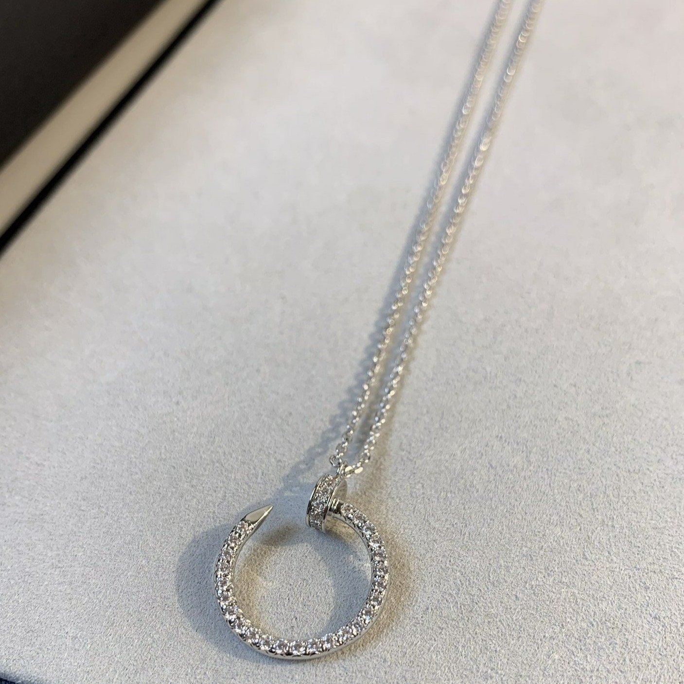 [Royal Top]JUSTE NECKLACE SILVER DIAMONDS