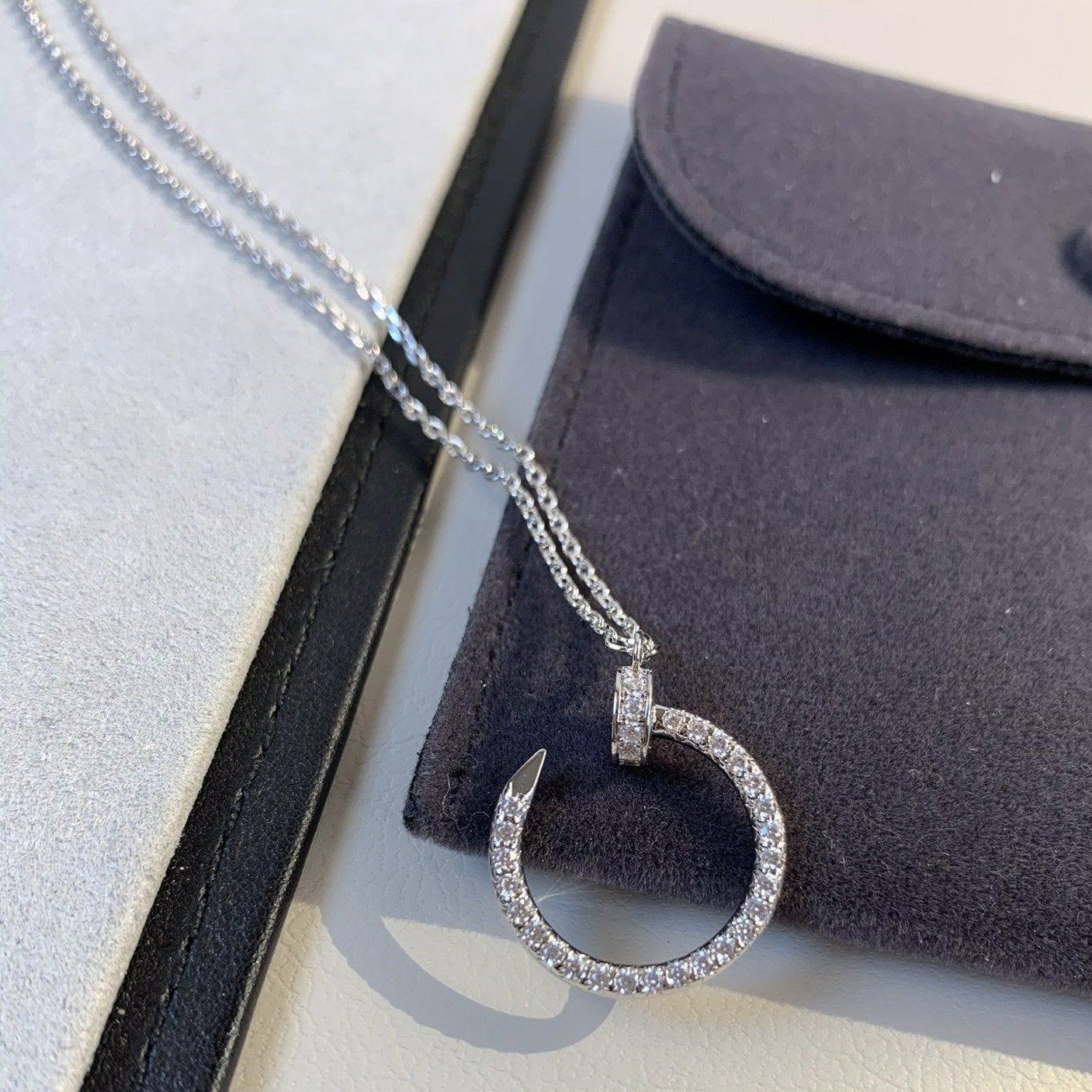 [Royal Top]JUSTE NECKLACE SILVER DIAMONDS