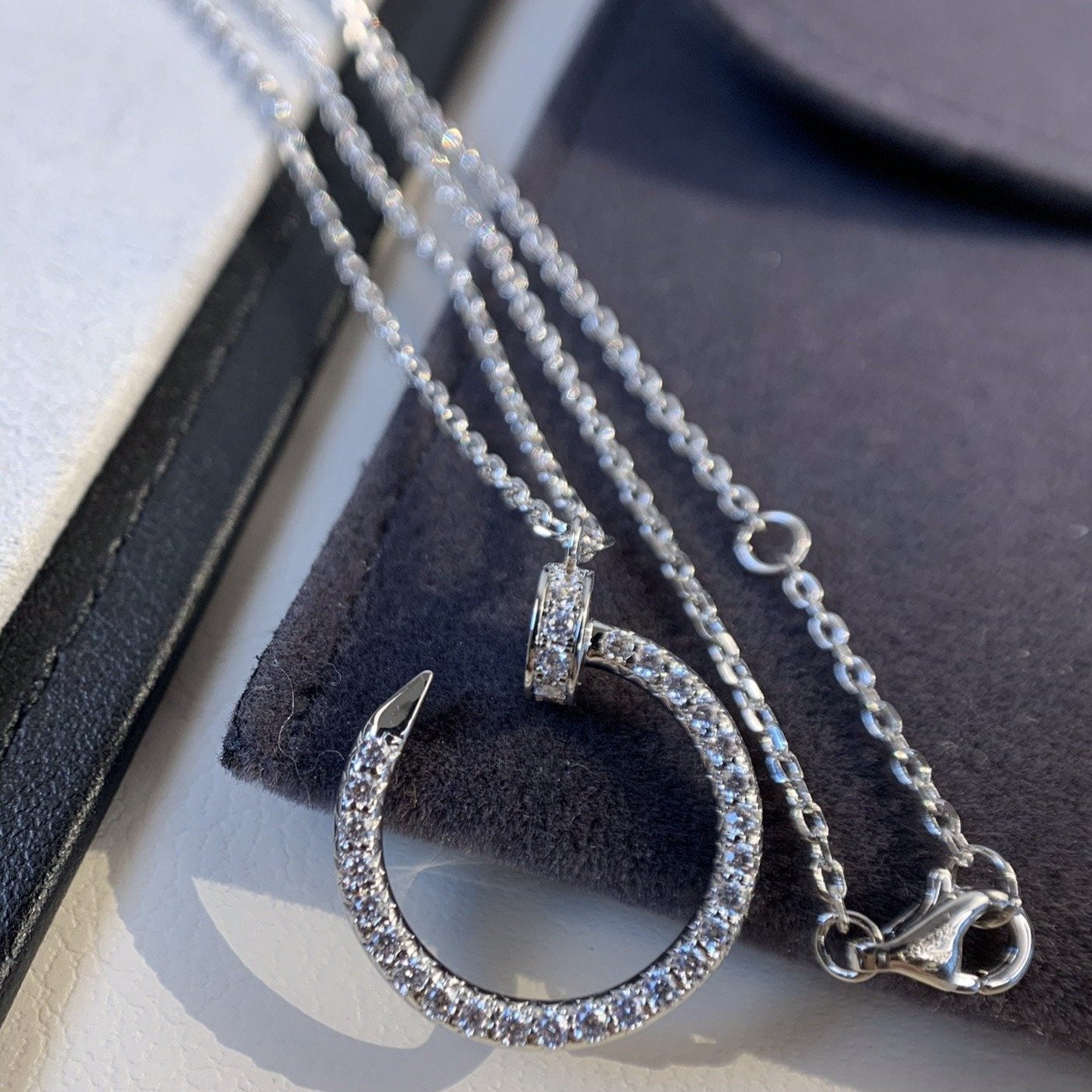 [Royal Top]JUSTE NECKLACE SILVER DIAMONDS