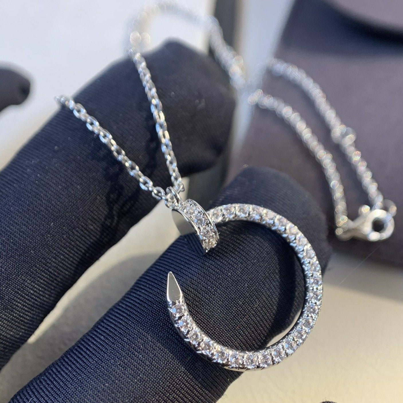 [Royal Top]JUSTE NECKLACE SILVER DIAMONDS