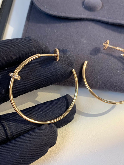 [Royal Top]JUSTE EARRINGS GOLD DIAMONDS 1.8MM