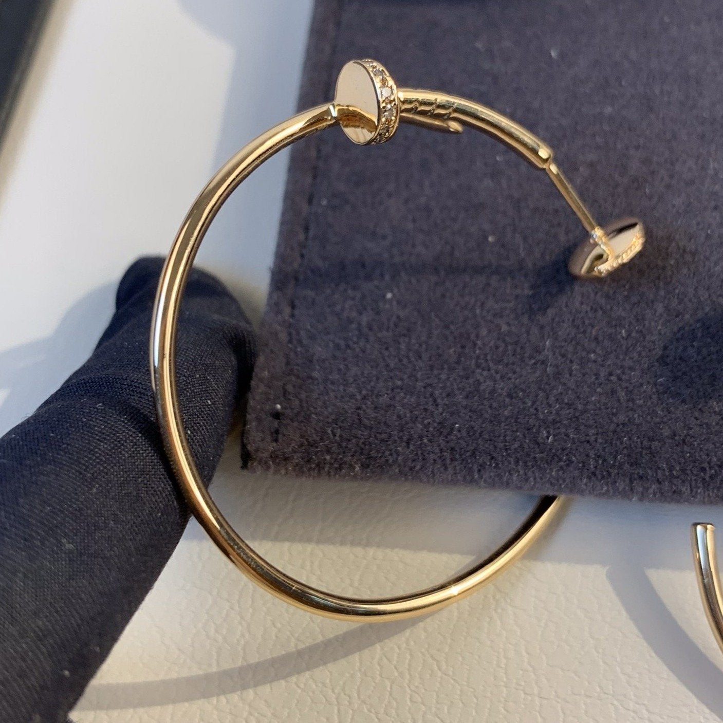 [Royal Top]JUSTE EARRINGS GOLD DIAMONDS 1.8MM