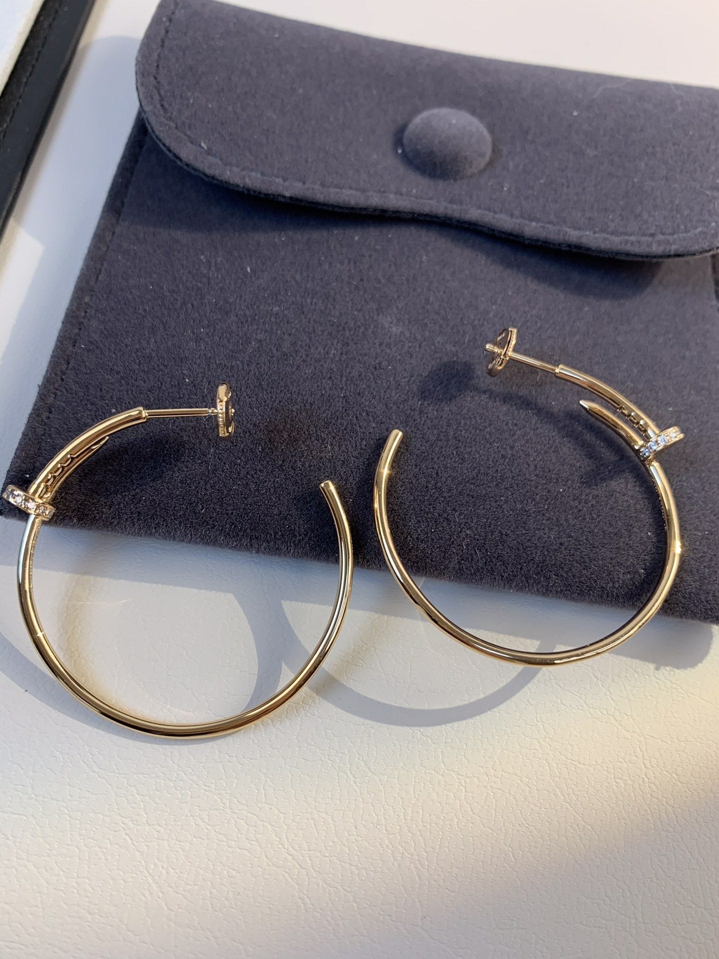 [Royal Top]JUSTE EARRINGS GOLD DIAMONDS 1.8MM