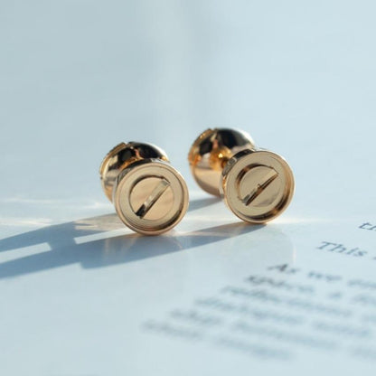 [Royal Top]LOVE EARRINGS PINK GOLD 10MM