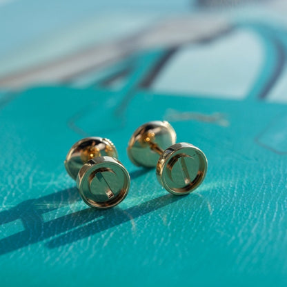 [Royal Top]LOVE EARRINGS PINK GOLD 10MM