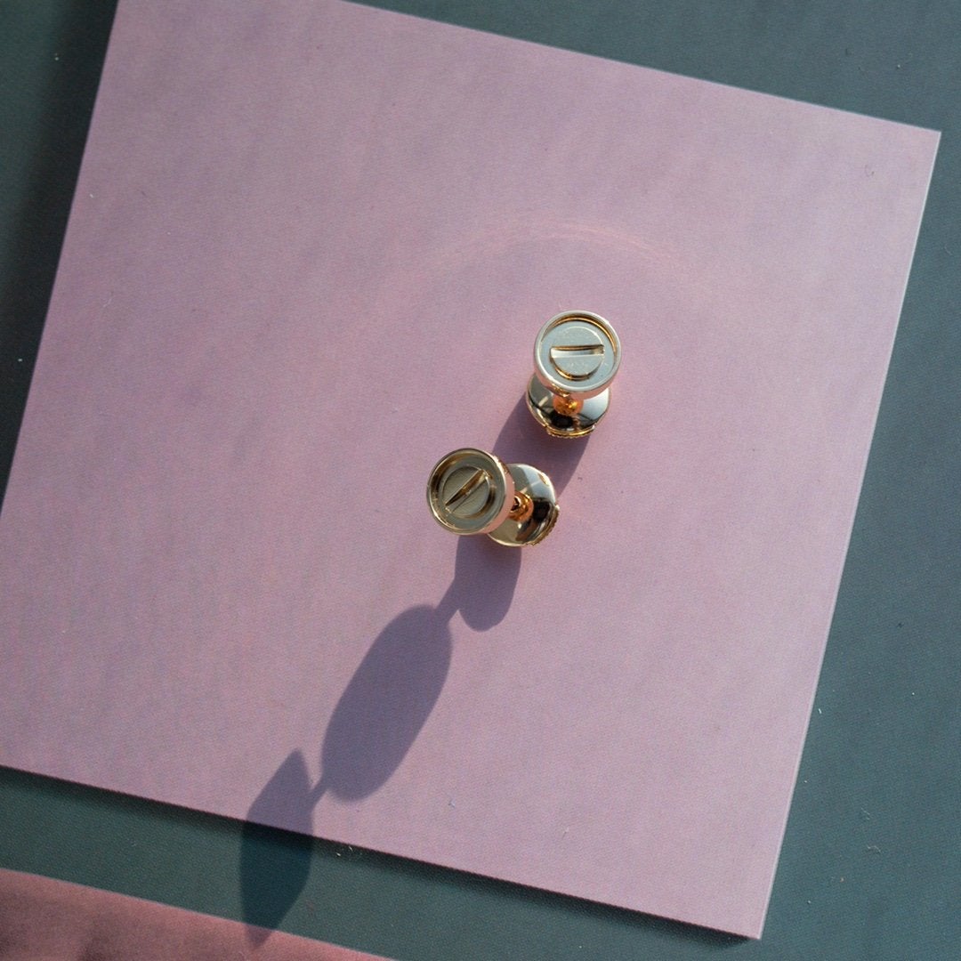 [Royal Top]LOVE EARRINGS PINK GOLD 10MM