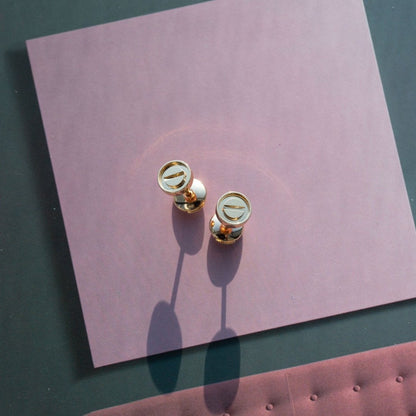 [Royal Top]LOVE EARRINGS PINK GOLD 10MM