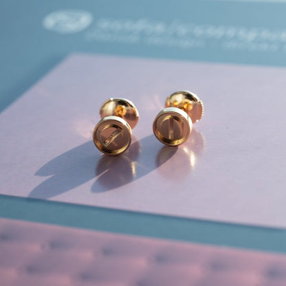 [Royal Top]LOVE EARRINGS PINK GOLD 10MM