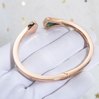 [Royal Top]DREAM BRACELET OPEN MALACHITE PINK GOLD