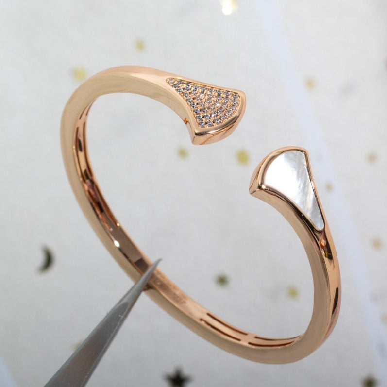 [Royal Top]DREAM BRACELET OPEN PINK GOLD MOP DIAMOND