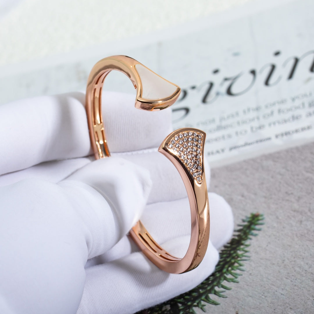 [Royal Top]DREAM BRACELET OPEN PINK GOLD MOP DIAMOND