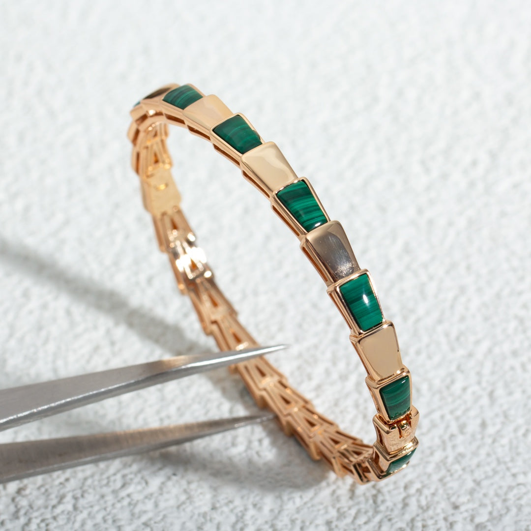 [Royal Top]SERPENTI BRACELET PINK GOLD MALACHITE