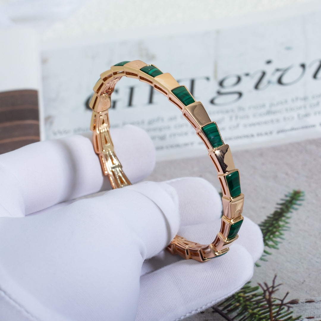 [Royal Top]SERPENTI BRACELET PINK GOLD MALACHITE
