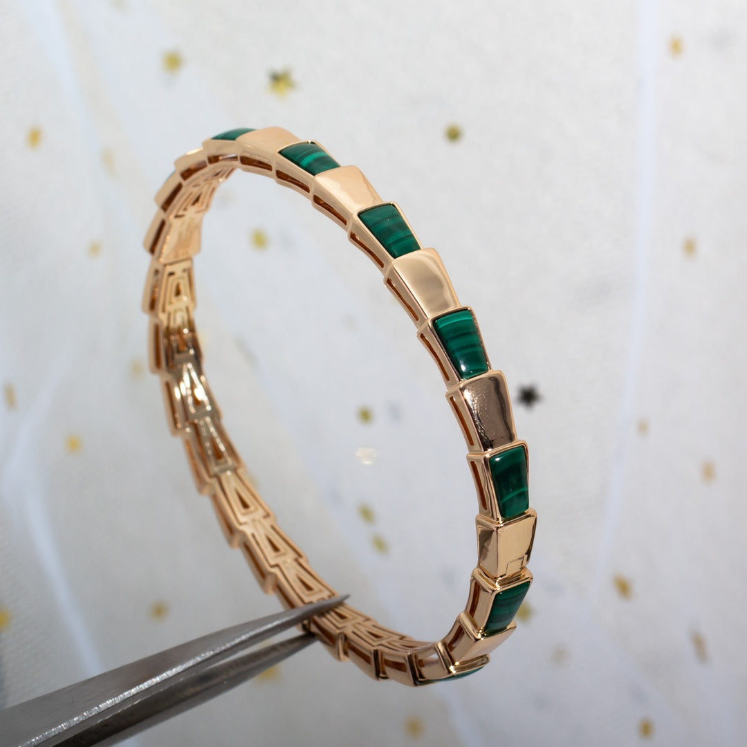 [Royal Top]SERPENTI BRACELET PINK GOLD MALACHITE