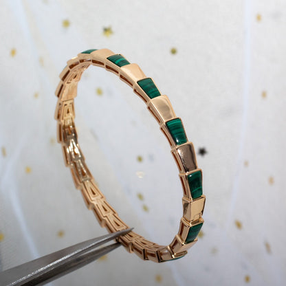 [Royal Top]SERPENTI BRACELET PINK GOLD MALACHITE