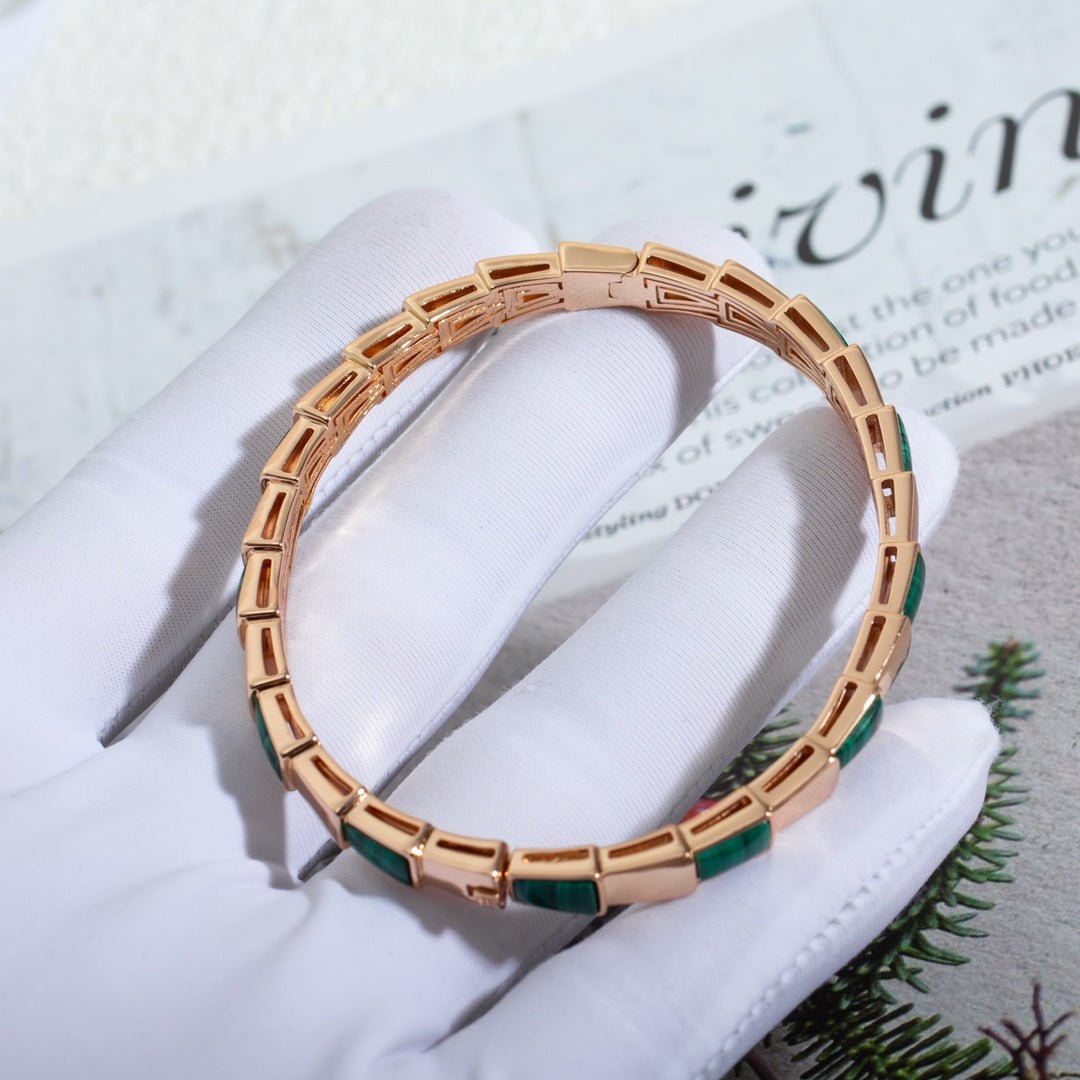 [Royal Top]SERPENTI BRACELET PINK GOLD MALACHITE