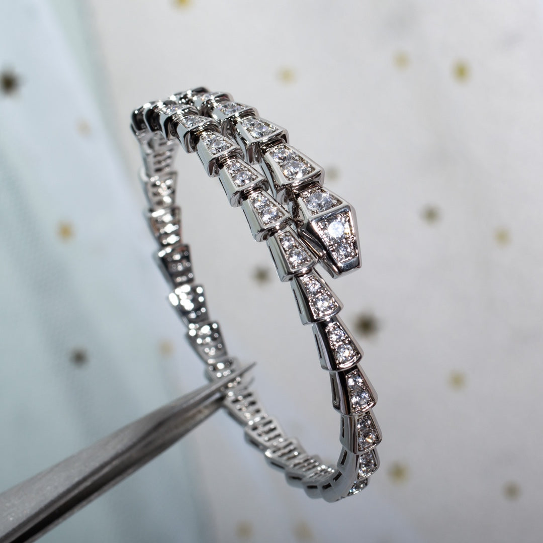 [Royal Top]SERPENTI BRACELET 6MM SILVER DIAMOND